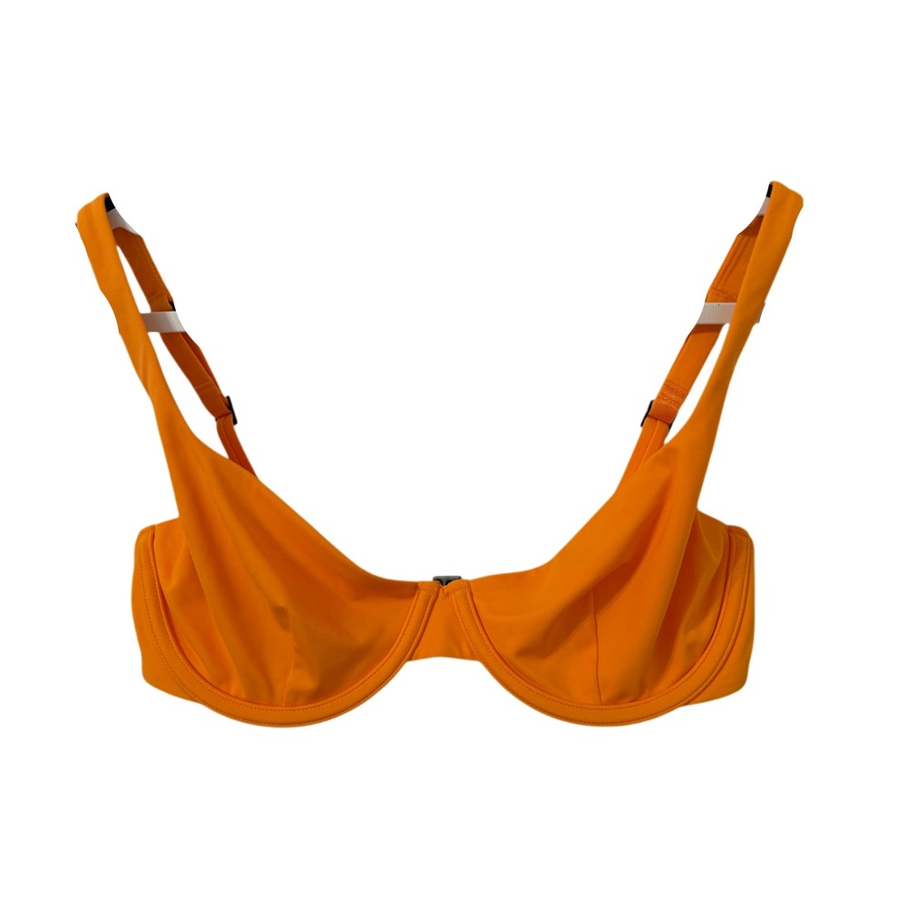 CUUP The Balconette Swim Top Nectar Orange Underwire Bikini Sz 11